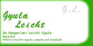 gyula leicht business card